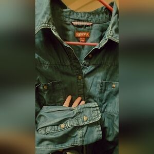 Merona Dark Blue Button-Up Shirt